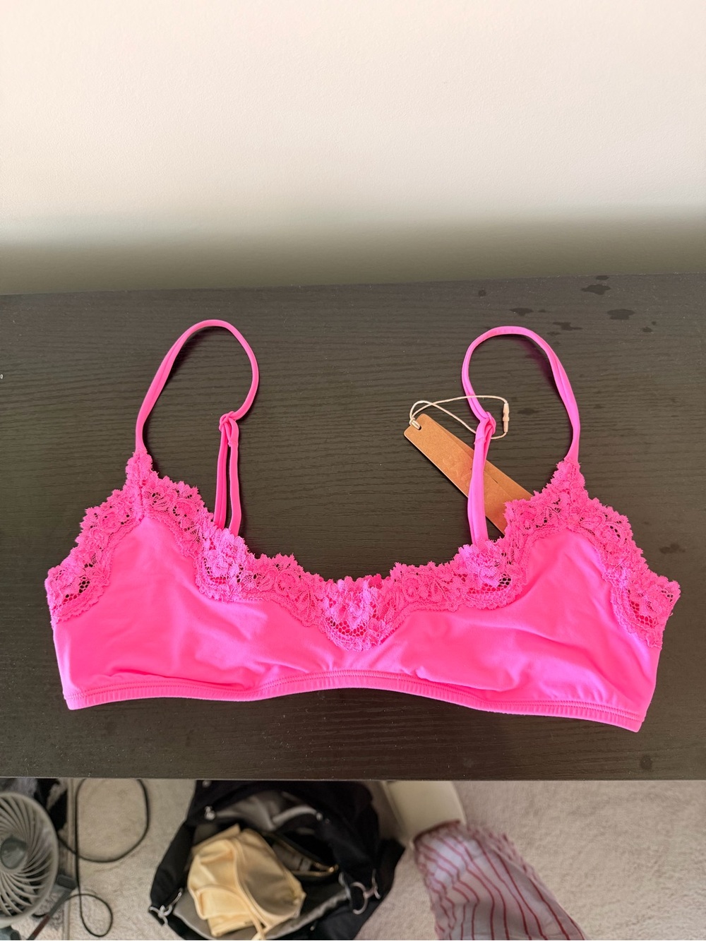 SKIMS fits everybody lace bralette in Bright Pink